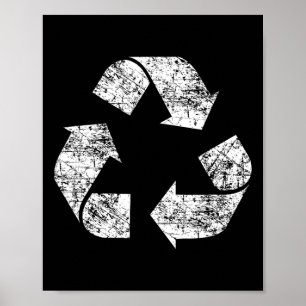 Återvinna Symbol Distress Earth Day Environment Gi Poster