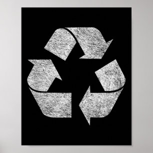 Återvinna Symbol Logotyp Earth Day Grönt Deal Clim Poster