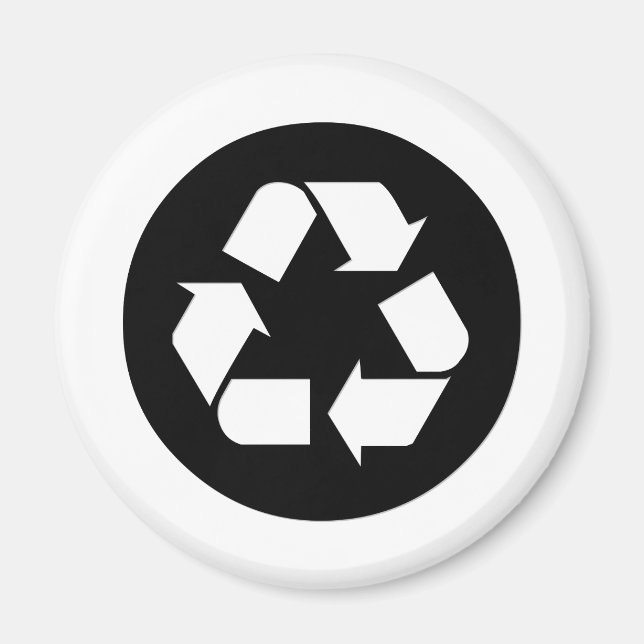 Återvinna Symbol - Minska, Återanvänd, Återvinna Magnet (Framsidan)