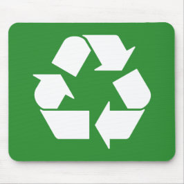Återvinna Symbol på Grönt Musmatta