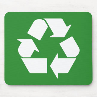 Återvinna Symbol på Grönt Musmatta