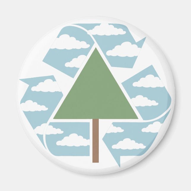 Återvinna - Träd-1 Magnet (Framsidan)