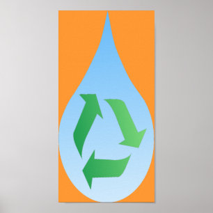 Återvinna Vatten Poster
