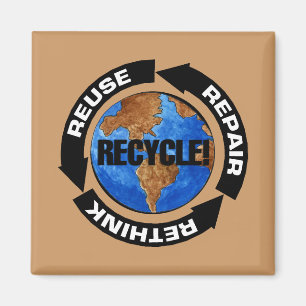 Återvinna Worldt Magnet