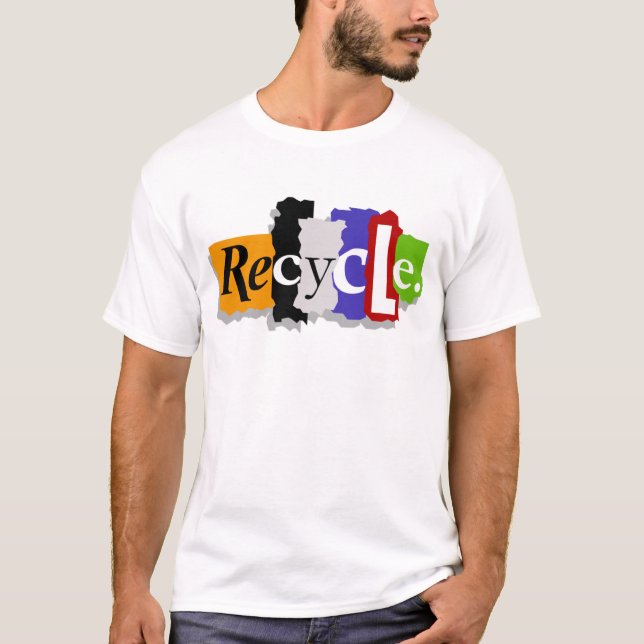 Återvinnat-skjorta T-shirt (Framsida)
