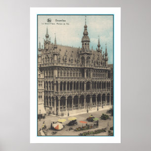 ÅTERVINNING: 1900-TALET BRYSSEL BELGIEN POSTCARD POSTER