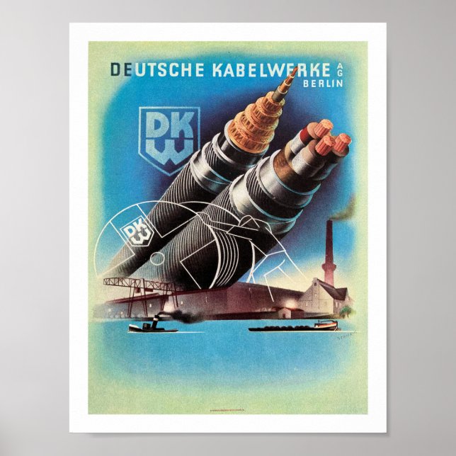 ÅTERVINNING: 1925-30 TYSKA DESIGN-Poster Poster (Framsidan)