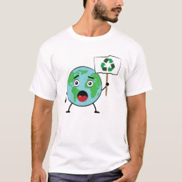 Återvinning - Aktivism Appell från Earth Karaktär T Shirt