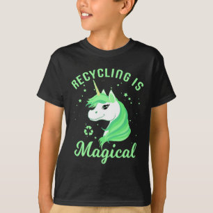 Återvinning är Magic Unicorn Earth Day T Shirt