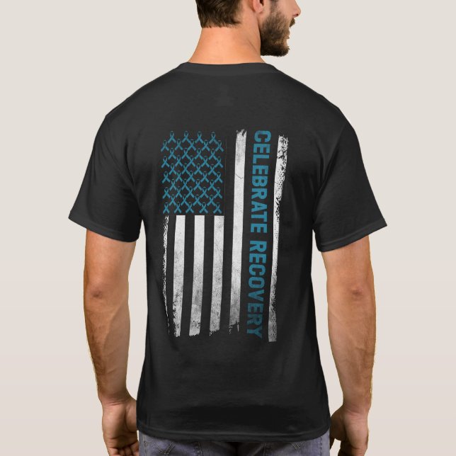 Återvinning av drogalkoholberoende Celebrate Recov T Shirt (Baksida)
