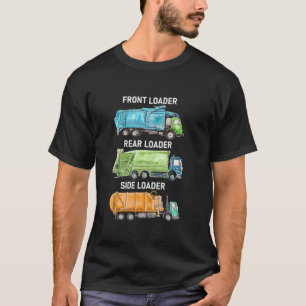 Återvinning av främre bakre sidladdare Sopor Lastb T Shirt