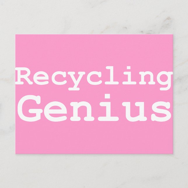 Återvinning av Genius-gåvor Vykort (Framsida)