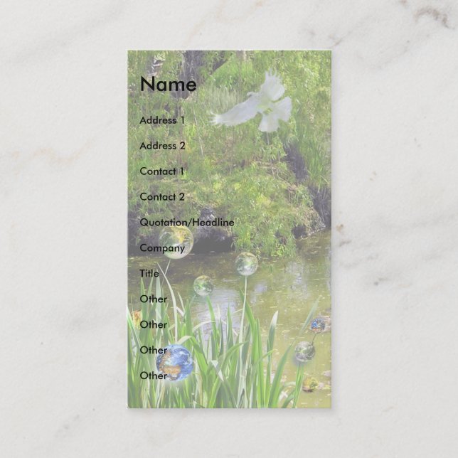 Återvinning av jorden! visitkort (Framsida)