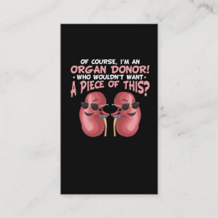 Återvinning av organ Njurdonator Visitkort