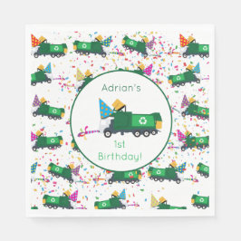 Återvinning av personlig Sopor Lastbil Party Mönst Pappersservett