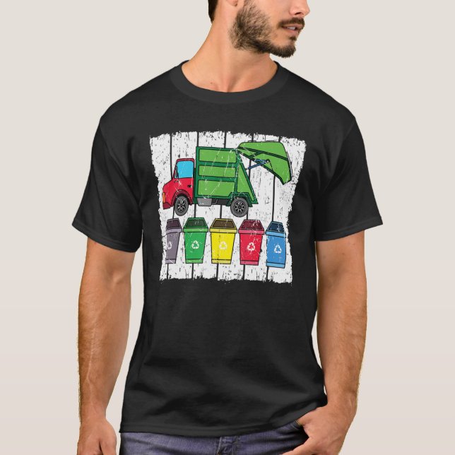 Återvinning av Sopor Lastbil-miljöforskare E T Shirt (Framsida)