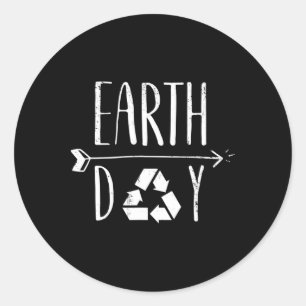 Återvinning av Vintage på grund av årsdagen av jor Runt Klistermärke