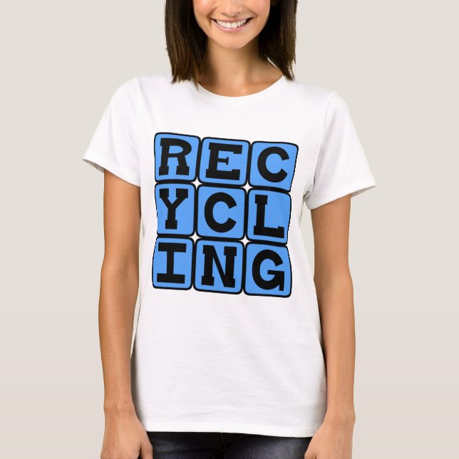 Återvinning, ekologiskt säkerhetsnät t shirt (Framsida)