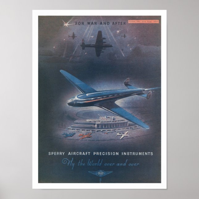 ÅTERVINNING: REKLAM FÖR WWII-LUFTFART POSTER (Framsidan)