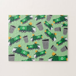 Återvinning Sopor Lastbil Mönster Pussel