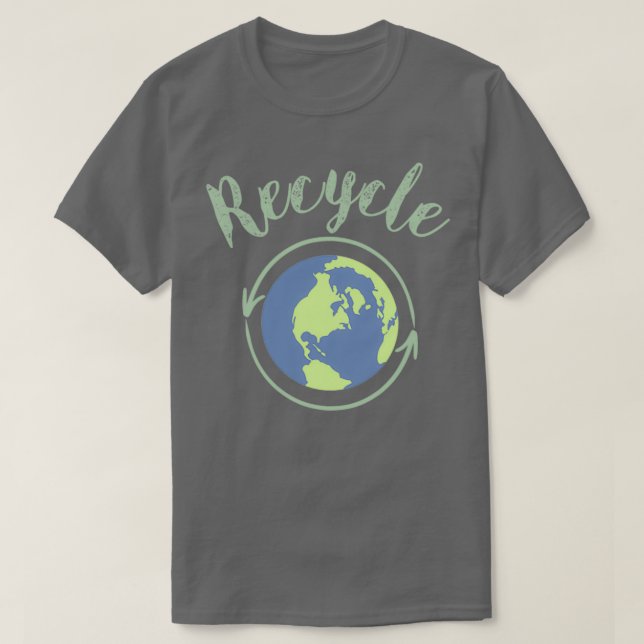 Återvinning till rädda planeten t shirt (Design framsida)