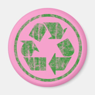 Återvinning till räddade planeten jord, symbol magnet