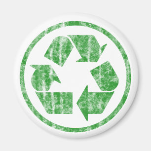 Återvinning till räddade planeten jord, symbol magnet