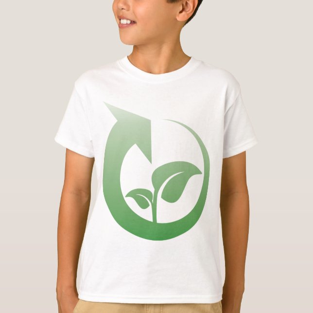 Återvinning undertecknar tee shirt (Framsida)