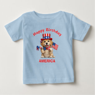 Återvinning valp (2l) Patriotisk barn t-shirt