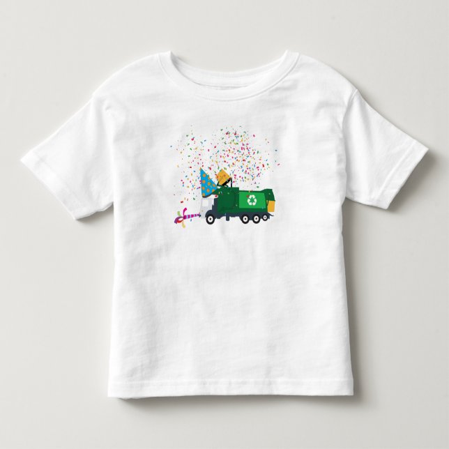 Återvinnings Sophämtare Fest T Shirt (Framsida)