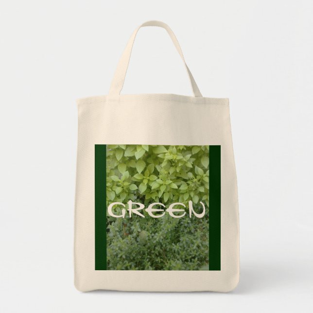 Återvinningsbar shopping bag 05 "för Greenie" Tygkasse (Framsidan)