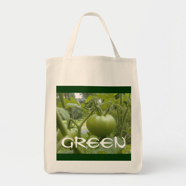 Återvinningsbar shopping bag 06 "för Greenie" Tygkasse (Framsidan)