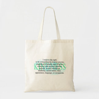 Återvinningsbar shopping bag "för vänlighet" tygkasse