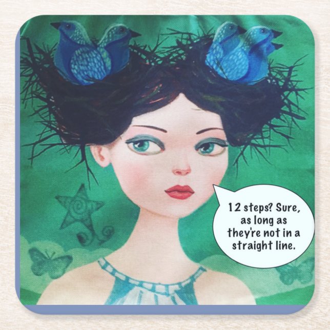 återvinningsbart pappert underlägg papper kvadrat (Framsidan)