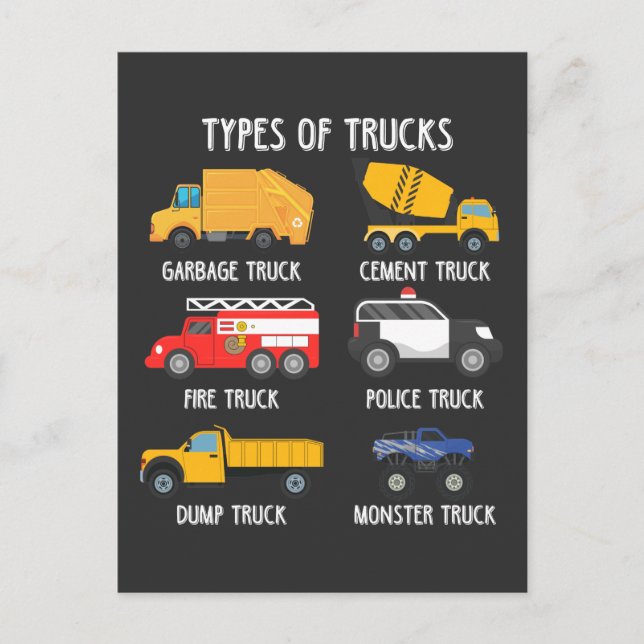 Återvinningsdrivrutin för Coola Lastbil Kids Sopor Vykort (Framsida)