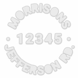 Återvinningsnummer för sopor i anpassningsbar, tun klistermärken