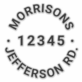 Återvinningsnummer för sopor i anpassningsbar, tun klistermärken