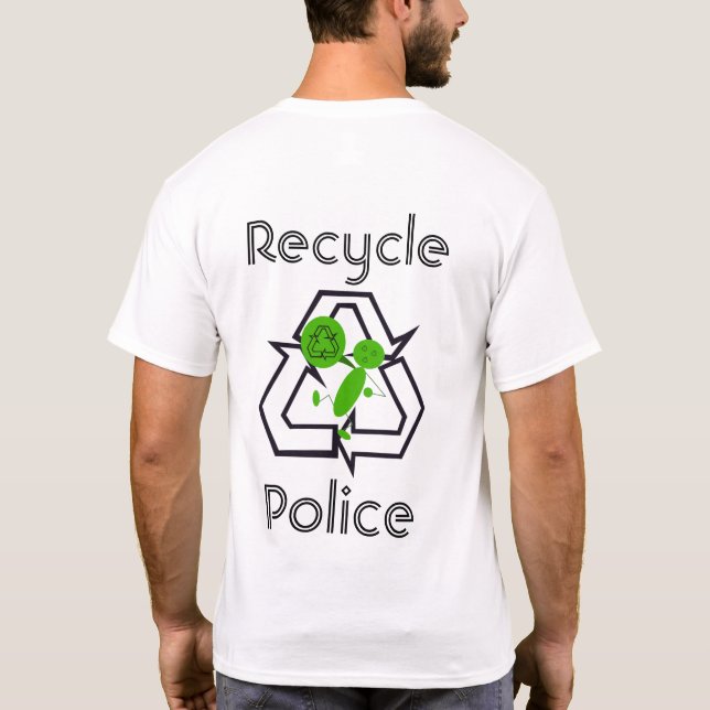 Återvinningspolis T Shirt (Baksida)