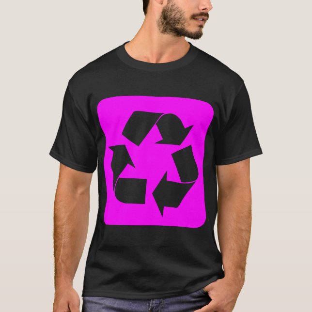 Återvinningssignal - Magenta T Shirt (Framsida)