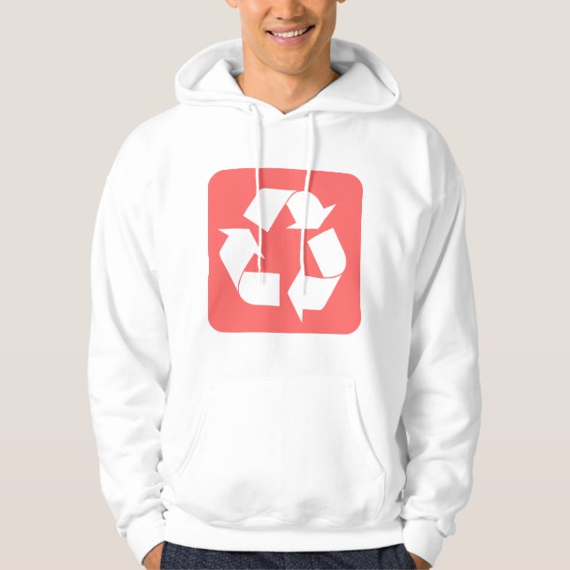 Återvinningssignal - Tropisk Rosa Hoodie (Framsida)