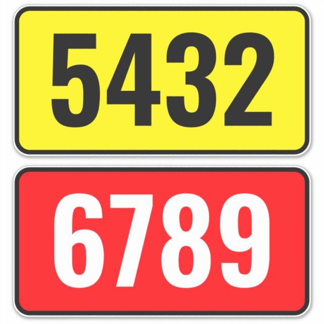 Återvinningssoptunna - Anpassat gatuadressnummer Klistermärken (Framsida)