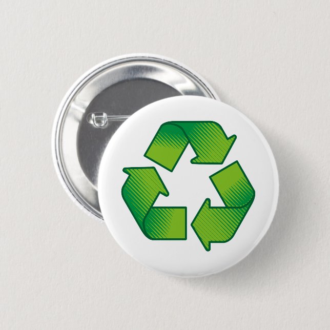 Återvinningssymbol Knapp (Framsida & baksida)