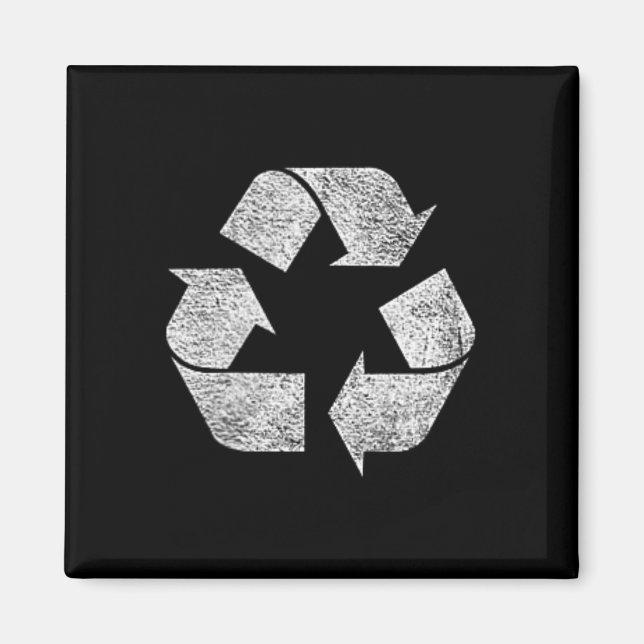 Återvinningssymbol Logotyp Earth Day Grönt Deal Cl Magnet (Framsidan)