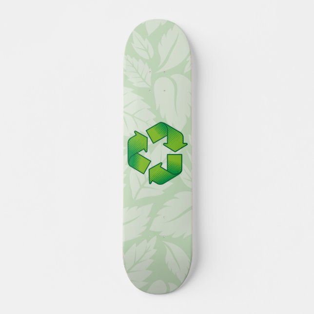 Återvinningssymbol Mini Skateboard Bräda 18,7 Cm (Framsida)