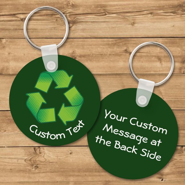 Återvinningssymbolnyckelkedja Nyckelring (Skapare uppladdad)