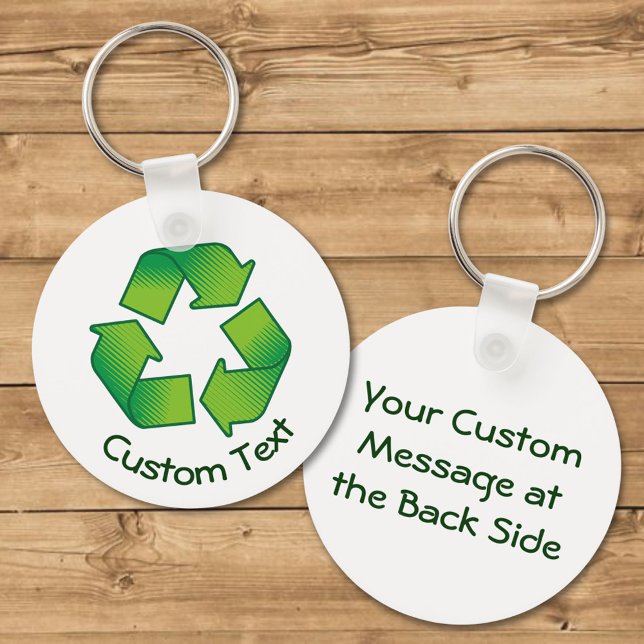 Återvinningssymbolnyckelkedja Nyckelring (Skapare uppladdad)
