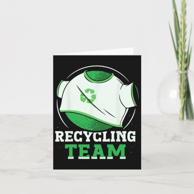 Återvinningsteamet Sopor Återvinna Earth Day Envir Kort (Framsida)