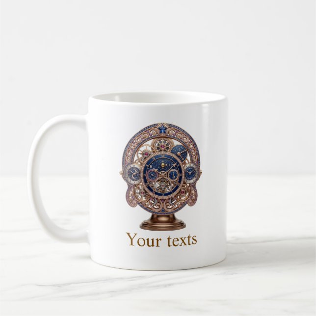 Återvintage Steampunk Klockverk Kaffemugg (Vänster)