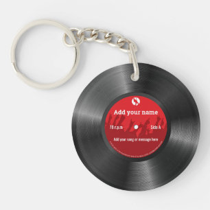 Återvinylpost för Coola vintage, akrylnyckelkedj