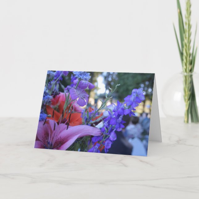 Återvunna blommor kort (Framsida)